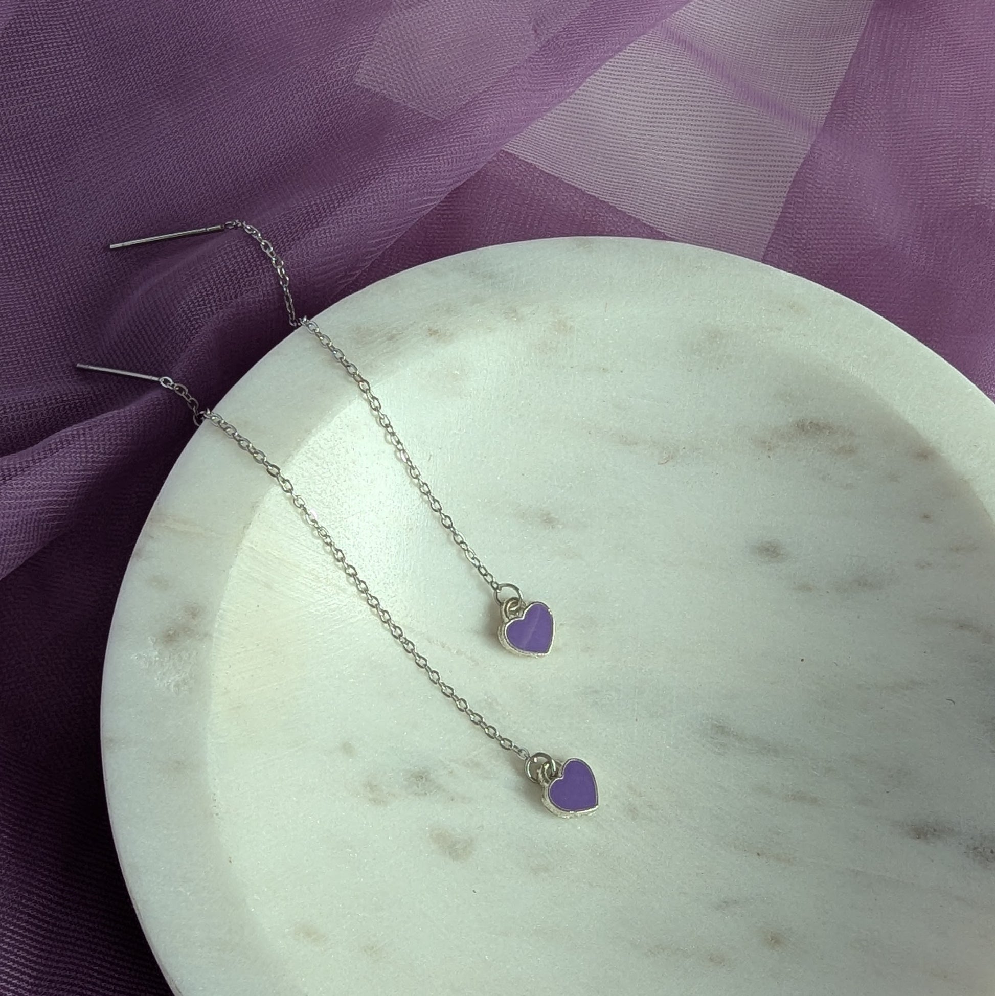 Journey Jewelry - Heart Threader Earrings