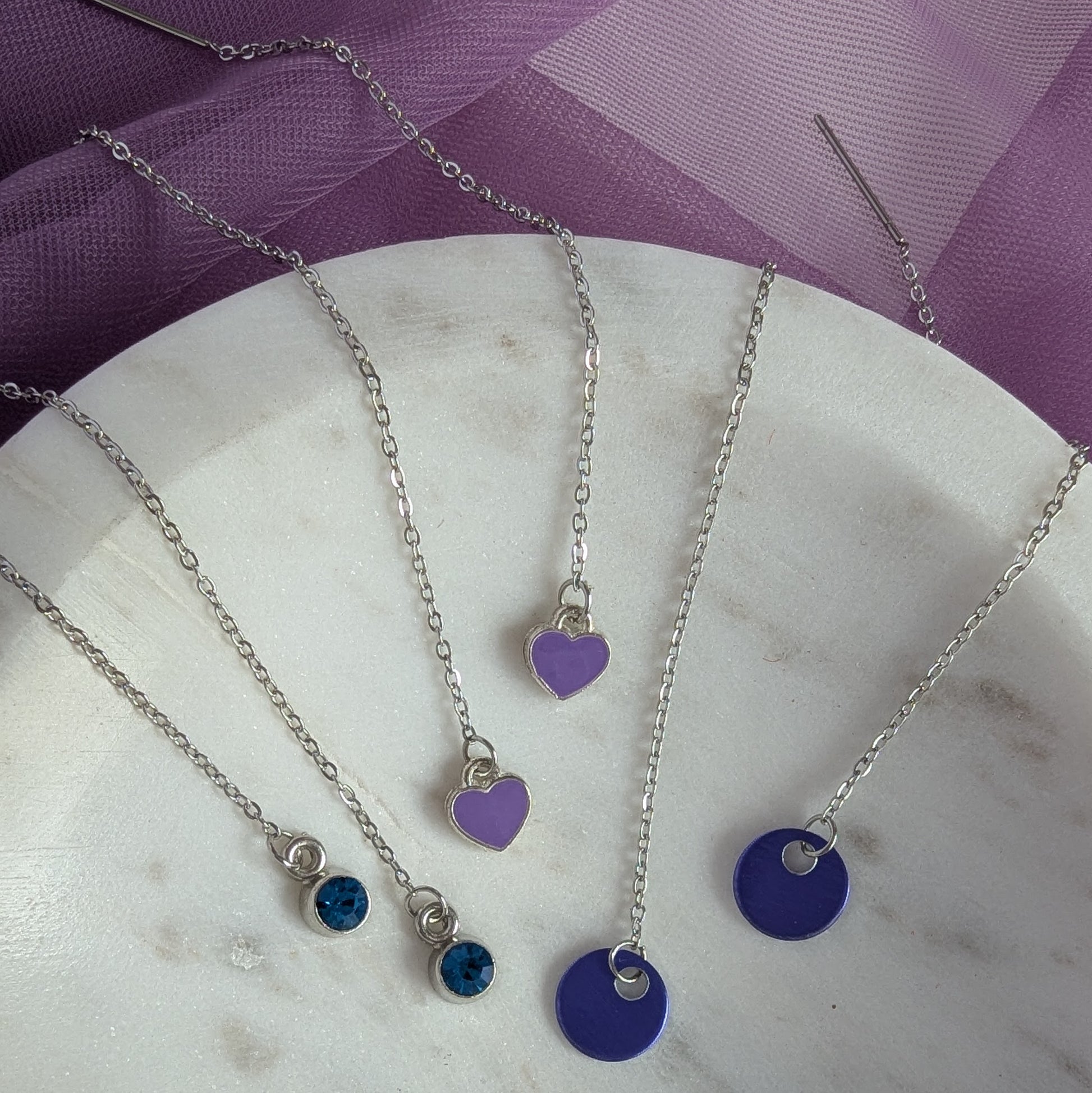 Journey Jewelry - Blue Gem Threader Earrings