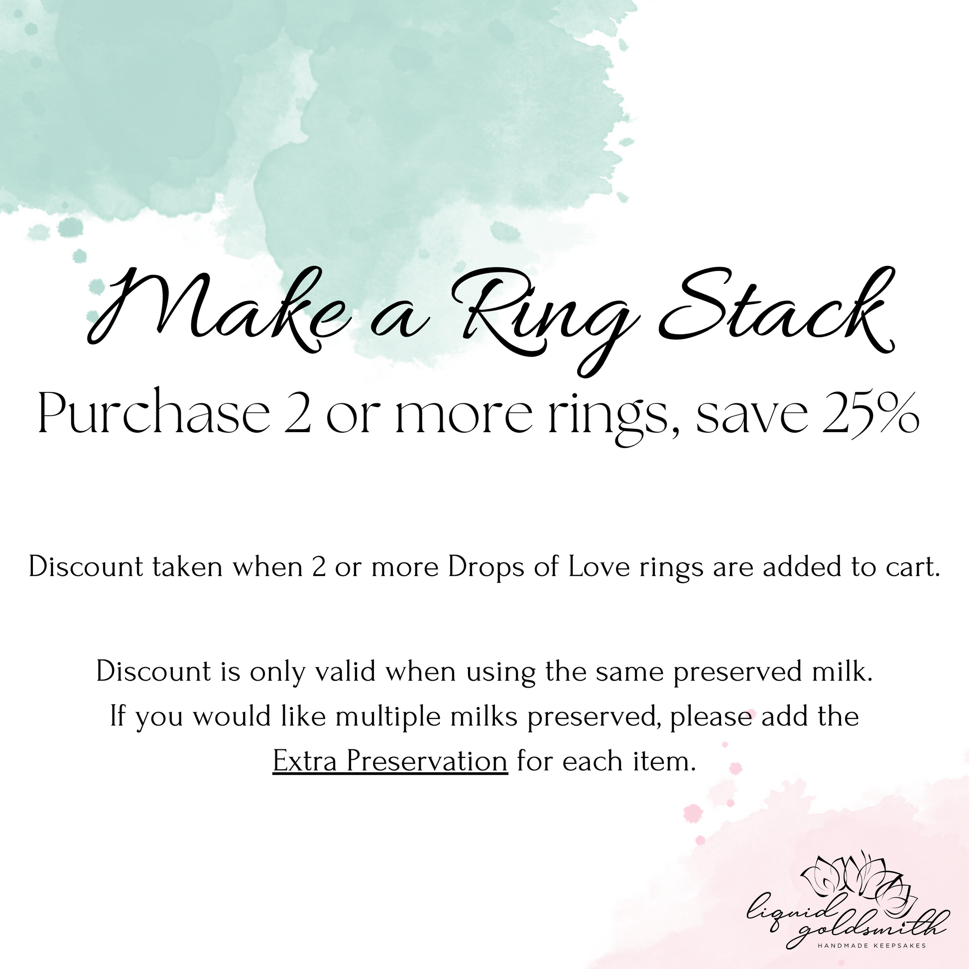 Drops of Love Stacking Rings