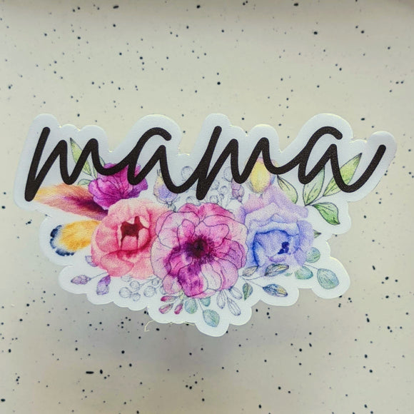 Flower Mama Vinyl Sticker